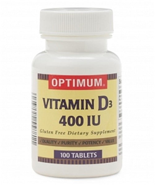 Generic OTC Vitamin D Tablet Vit D3 400Iu Tab 100/Bt, Each Model