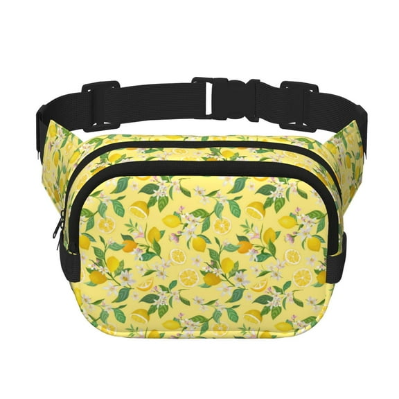 Easygdp Lemon (2) Fanny Packs for Women Men, Belt Bag, Fashion Crossbody Bags, for Workout/Running/Hiking