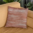 thumbnail image 6 of Plutus Brands Red, Beige Plutus Shower Stripe Luxury Throw Pillow 24 in x 24in, Double Sided 24" x 24", 6 of 9