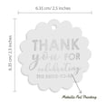thumbnail image 6 of Inkdotpot Real Silver Foil Thank You Celebrating The Bride To Be Bridal Shower Tags Favor Hang Paper Tags 100 Pieces, 6 of 6