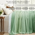 thumbnail image 7 of Exclusivo Mezcla Fleece Throw Blanket for Couch, Super Soft Jacquard Bed Blanket, Lightweight Fuzzy Warm for All Seasons, 50x60 Inches, Sage Green, 7 of 7