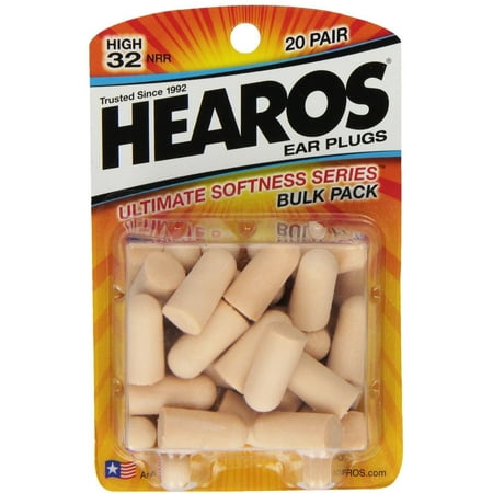 Hearos Ear Plugs, Ultimate Softness Series 20 pairs (Pack of 2)