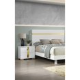 thumbnail image 5 of Miekor Furniture Modern White 3pc Bedroom Set Full Size Bed w LED 2x Nightstands Mattress Ready Furniture Acrylic Trim 89007, 5 of 12