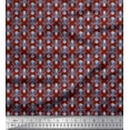 thumbnail image 1 of Soimoi Red Cotton Duck Fabric Floral Damask Floral Decor Fabric Printed Yard 44 Inch Wide, 1 of 3