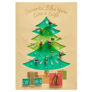 AMERICAN GREETINGS® Lily Pad Press Gift Christmas Card for Parents with Glitter