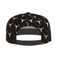 thumbnail image 4 of Haiem Cow Skulls Classic Snapback Cap Flat Bill Hat Baseball Cap Adjustable Size Cotton Dad Hat, 4 of 9