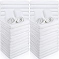 thumbnail image 1 of Shimeyao Lot de 36 Serviettes de Salon Résistantes à l'Eau de Javel, Serviettes Absorbantes en Microfibre pour Cheveux et Visage, Serviettes Sans Peluches, Serviette de Gym Résistante à l'Eau de Javel pour Maison Salon Spa Barbier, 16 x 27 Pouces (Blanc), 1 of 6