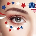 thumbnail image 3 of 4th of July Temporary Tattoos Stickers, 10 Pcs US Flag Face Tattoo Eye Makeup Sticker, Party Costume Body Face Decorations Supplies, 3 of 7