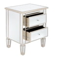 thumbnail image 5 of IVV Mirrored Nightstand with 2 Storage Drawers, Glass Bedside Table for Bedroom, Silver & Gold, 5 of 10