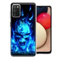 thumbnail image 1 of MUNDAZE Samsung Galaxy A02S Blue Flaming Skull Double Layer Phone Case Cover, 1 of 3