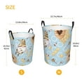 thumbnail image 2 of Lsque Cute Gnome Bee Collects Honey pattern Laundry Hamper Basket, Tall Woven Rope Hamper Basket for Clothes, Lightweight Storage Basket, Collapsible Waterproof-Medium, 2 of 8