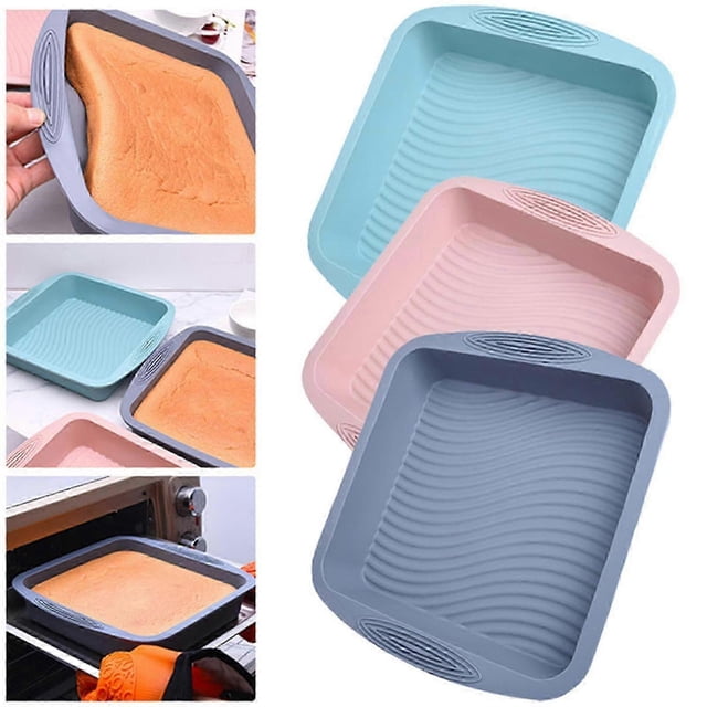 Clearance Cake Pan 8X8 Baking Pan Pan Nonstick Silicone Cake Silicone Baking For Cakes Rice And Lasagnas Cake Molds
