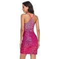 thumbnail image 2 of PrettyGuide Womens Sexy Sparkly Sequin Party Club Dress Adjustable Spaghetti Strap Shimmer Bodycon Mini Dress, 2 of 7