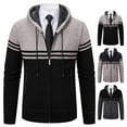 thumbnail image 6 of qucoqpe Classic Knit Cardigan Sweaters for Men Casual Long Sleeve Hoodie Jacket Trendy Full Zip Sweater Coats, 6 of 6