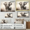 thumbnail image 4 of Designart "Black And White Elephant Beauty Of Strength II" Animals Floater Framed Canvas Art Print, 4 of 7