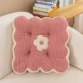 thumbnail image 4 of chaungfeng Plush Biscuit Cushion Decorative Cookie Floor Pillow 15.7in, Cute Flower Square Shaped Velvet Home Office Chair Cushion Non Slip Thickened Seating Cushions Butt Cushion, 4 of 7