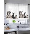 thumbnail image 5 of Sheer Curtains 54 Inch Length, Dogs Semi Sheer Curtains Light Filtering Window Treatment, Modern Art Lovely Animals Farmhouse Privacy Voile Drapes for Living Room Bedroom 52x54 Inch, 5 of 7