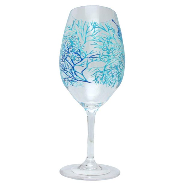 Dennis East 20115 Coral Pattern Wine Glass Size 16oz Barware Cups