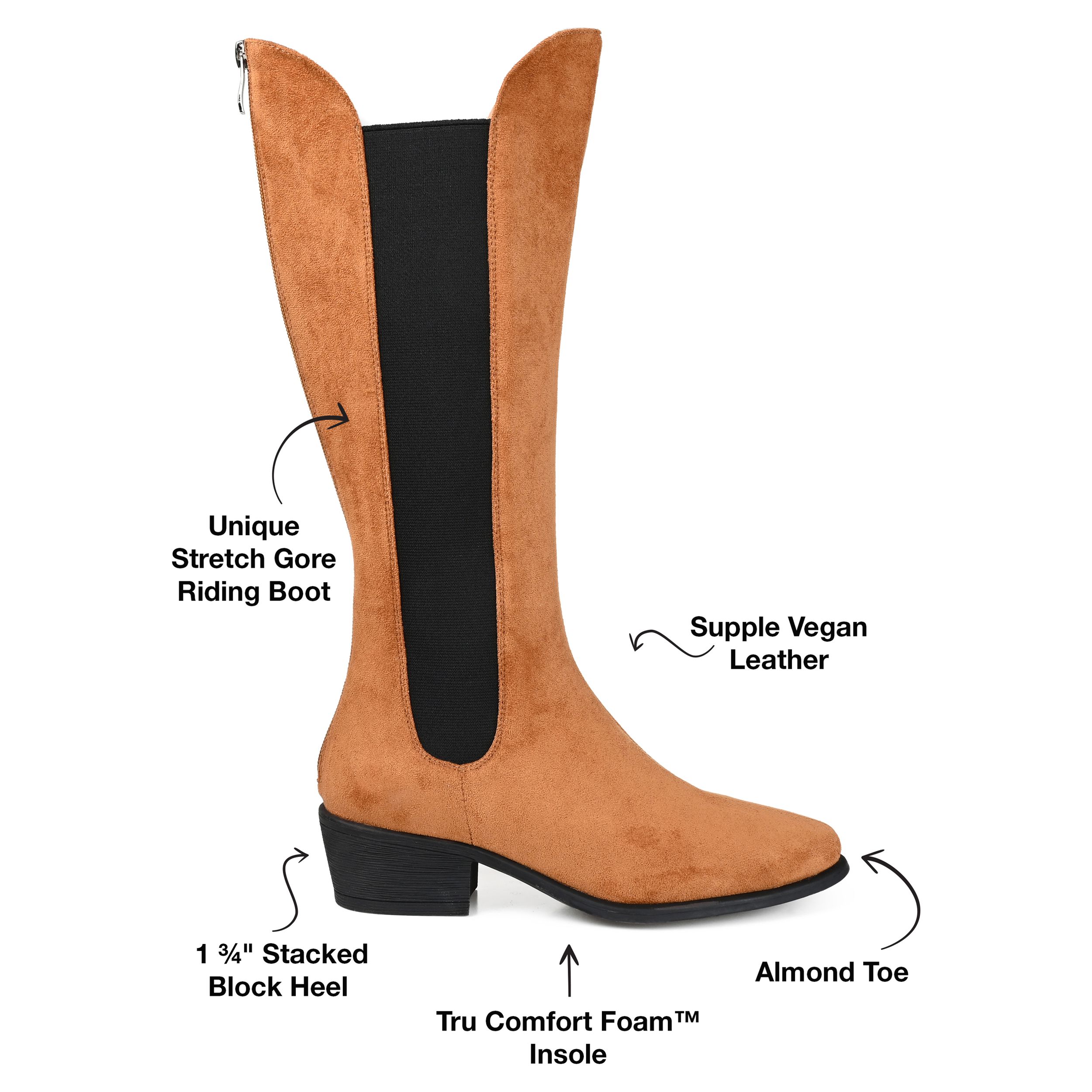Brinley Co. Womens Tru Comfort Foam™ Extra Wide Calf Knee High Boot - image 2 of 7
