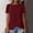 Wine, variant on Womens White Puff Sleeve Peplum Top Ruffle Hem Eyelet Casual Summer Blouse,Size L