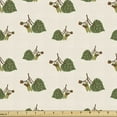 thumbnail image 1 of Forest Fabric by the Yard Upholstery, Spring Woodland Leafage Branches Hand Drawn Nature Foliage Seasonal, Decorative Fabric for DIY and Home Accents, Olive Green and Eggshell by Ambesonne, 1 of 5