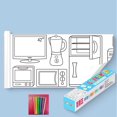 thumbnail image 1 of Long Children Graffiti Scroll Multiple Patterns Creative Canvas for Early Education Drawing Toy, 1 of 3