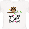thumbnail image 4 of Inktastic My Gigi and Papa Love Me Granddaughter Girls Long Sleeve Baby Bodysuit, 4 of 5