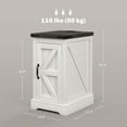 thumbnail image 3 of HOMCOM End Table with Charging Station and USB Ports, Distressed White, 3 of 8