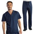thumbnail image 2 of Maevn Red Panda Unisex V-Neck Scrub Top & Unisex Basic Scrub Pant Set, 2 of 2