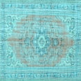 thumbnail image 1 of Ahgly Company Indoor Square Persian Light Blue Traditional Area Rugs, 5' Square, 1 of 4
