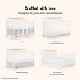 thumbnail image 5 of Dream On Me Emerson Convertible Crib, White & Vintage White Oak, 5 of 7