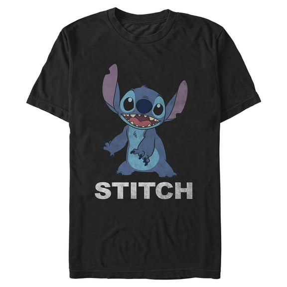 Mens Lilo & Stitch Distressed Alien Name T Shirt