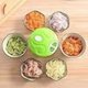 thumbnail image 2 of Picadora de alimentos manual, compacta y potente, picadora de verduras de mano/licuadora para picar frutas/verduras/frutos secos/hierbas/cebollas/ajos para salsa/ensalada/pesto/ensalada de col/pu, 2 of 5