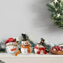 Christmas Decoration Snowman Desktop Window Display Handmade Small Resin Craft Scene Decoration Kids Present