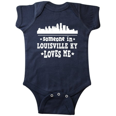 

Inktastic Louisville Kentucky Someone Loves Me Gift Baby Boy or Baby Girl Bodysuit