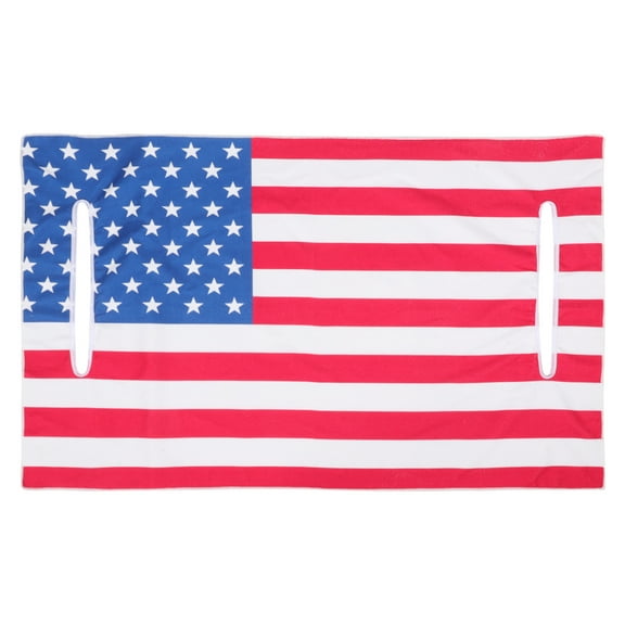 HONMEET 1Pcs Red Superfine Fiber Seat Cover For Golf Cart Flag Pattern 51.2x31.5x0.04in