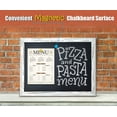 thumbnail image 2 of Magnetic Wall Chalkboard, Large Size 18" x 24", Rustic Wood Frame, Chalkboard Sign, Vertical or Horizontal Wall Mount, Includes Chalk and Eraser, by Better Office Products (Whitewash), 2 of 5