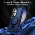 thumbnail image 5 of Cowithday for Samsung Galaxy S23 Plus 5G Case with Magnetic Ring Stand, [Ring Holder] [Military Drop Protection] [Non-Slip Grip] Shockproof Soft Edge Phone Case Cover for Samsung S23 Plus, Royalblue, 5 of 9