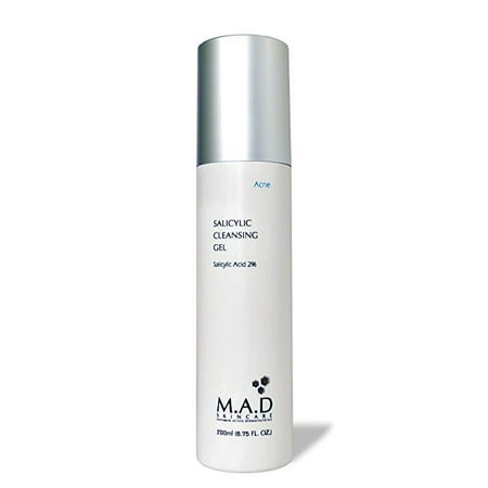 M.A.D Skincare Salicylic Cleansing Gel - Acne Facial Wash 6.75 oz.