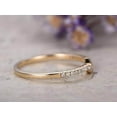 thumbnail image 2 of 0.25 Carat 10k Rose Gold Wedding Band with Moissanite Diamonds Anniversary Ring Curved U Design Antique Style Band, 2 of 5