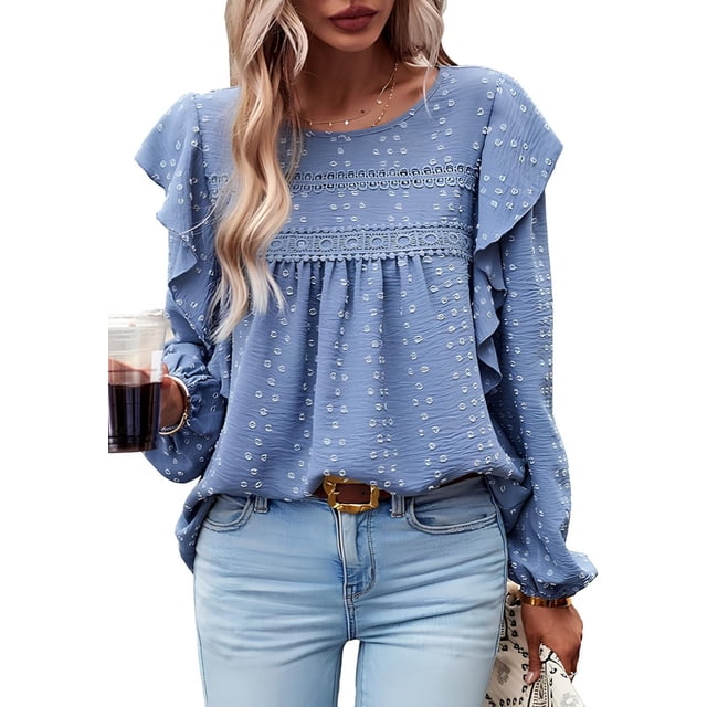 Blusas de mujer túnicas ropa de calle camisa de cuello redondo blusa