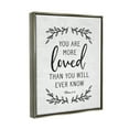 thumbnail image 5 of Stupell Industries You Are Loved Bible Verse Scripture Religious Quote Graphic Art Luster Gray Floating Framed Canvas Print Wall Art, Design by Lettered and Lined, 5 of 5