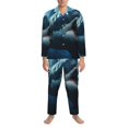 thumbnail image 3 of Fotbe 3D Realistic Shark Pijama de Hombre con Estampado de Manga Larga, Conjunto de 2 Piezas, Ropa de Dormir Suave y Cómoda con Bolsillos-XX-Large, 3 of 7