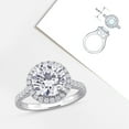 thumbnail image 6 of Created Forever Women's 3 5/8ct TW Lab Grown Diamond 14k White Gold Halo Engagement Ring, 6 of 10