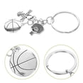 thumbnail image 4 of SHISUYAN 1pc Basketball Theme Keychain Alloy Keyring Fashionable Gift Hanging Pendant Ornament, 4 of 8