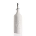 thumbnail image 1 of Botella dispensadora de aceite de oliva de cerámica Sweejar Relief, 600 ml, color blanco, 1 of 7