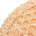 thumbnail image 3 of 1pc Wheat Straw Design Fan Creative Pu Fan Handmade Weaving Fan Photo Prop, 3 of 3