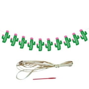 huanledash 1 Set Banner Garland Party Decoration Eco-friendly Cactus Coconut Tree Pineapple Summer Banner Holiday Supplies