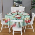 thumbnail image 2 of Pioneer Flower Floral Print Pattern Round Tablecloth 60"x60",Wrinkle Wipeable Table Cloth for Kitchen Dining Room Picnic Patio Party, 2 of 6