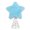 Blue, variant on OIUR Plush Star Tree Topper Furry Star Christmas Treetop Ornaments for Winter Rustic Holiday Xmas Party Decoration